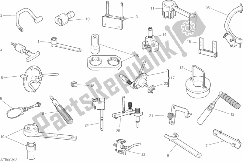 All parts for the Workshop Service Tools (engine) of the Ducati Hypermotard 950 SP 2020